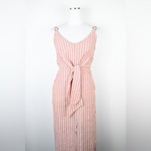 Bishop + Young Linen Striped Dress NWOT